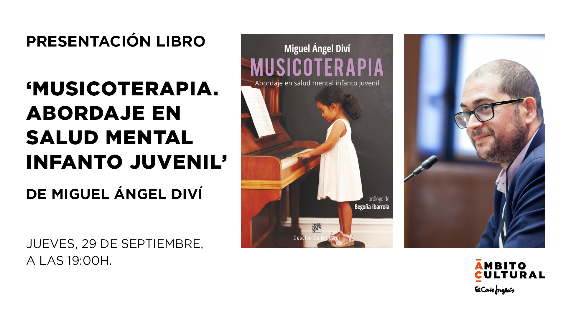 PRESENTACIÓN LIBRO: 'MUSICOTERAPIA' DE MIGUEL ÁNGEL DIVÍ